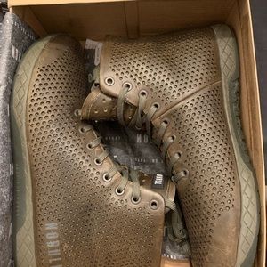 NoBull Project LEATHER TRAINER HIGH “Spring Moss/Dark Green”